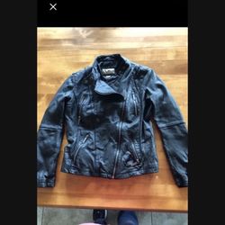 Women’s Michael Kors Leather Moto Jacket. Large