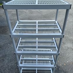 Five Shelf Plastic Ventilated Storage - Garage Heavy Duty  (10 AVAILABLE)