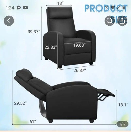 New Recliner Sofa (In Box)