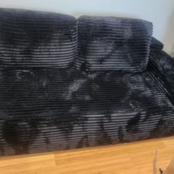 104' Black Cloud Couch