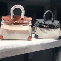 L-uxury B-a-b  , Leather, “B-IRKIN “ 25”