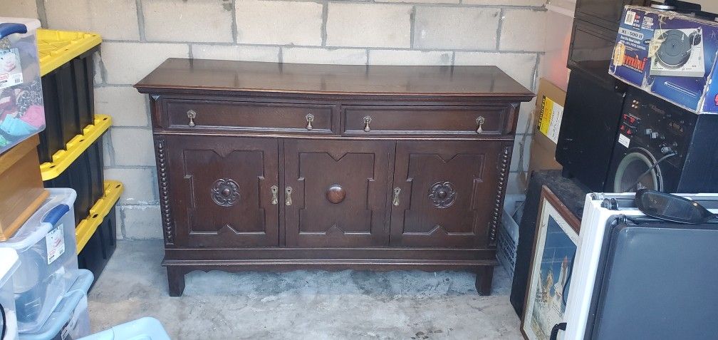 Antique / Vintage Wood Dinning Cabinet Drawer