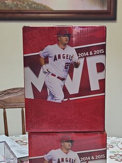 MLB Mike Trout Los Angeles Angels Double Bobblehead MVP   ‘14 ‘15