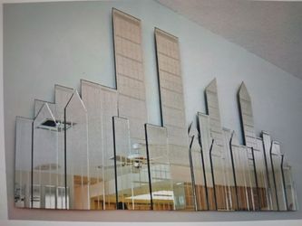 Vintage City Skyline Mirror Wall Art