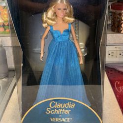 Claudia Schiffer Barbie Doll Supermodel In Versace Gown Brand New - In Hand