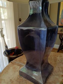 Two Glass Table Lamps (identical)