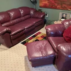 Leather Couch Set