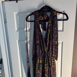 Colorful Geometric Print Jumpsuit