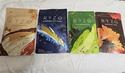 Mushroom coffee, Matcha, Hot Cocoa and Chai bundle