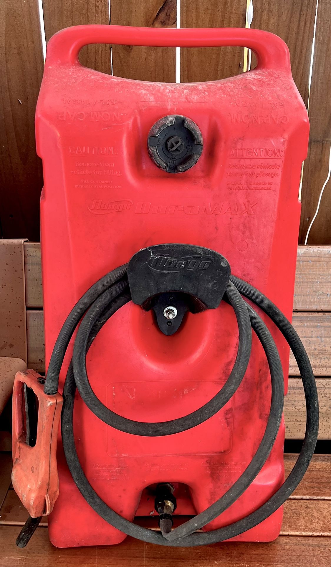 Flo n' Go Duramax Gas Caddy, 14-Gallon, Red ~ LIKE NEW