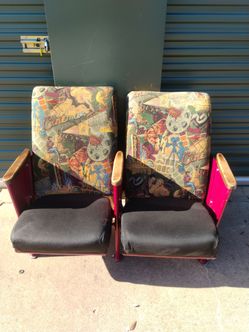 Vintage Folding Cinema Chair Set