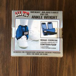 ALL PRO Weight Adjustable 20 LB. Ankle Weight