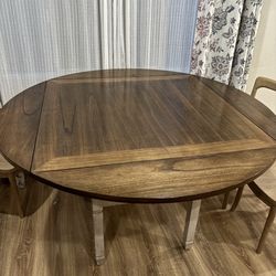 Counter height round dining table for 8