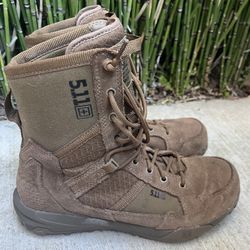 5.11 Tactical A/T 8" Non-Zip Boots, Sz 9 Men’s..