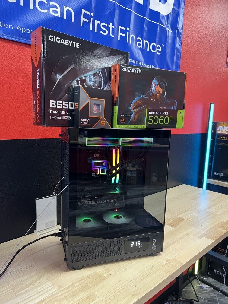 Custom RTX 5060Ti Gaming PC. Only $50 Down With No Credit Financing!