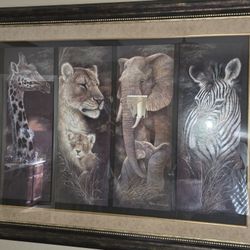 Large African Wildlife Picture 