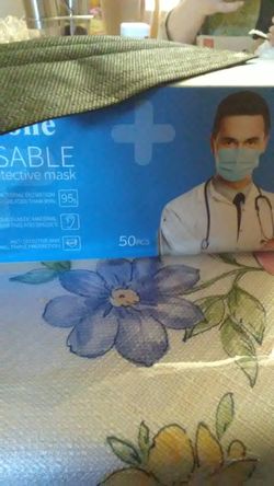 Black disposable face masks $5 box of 50