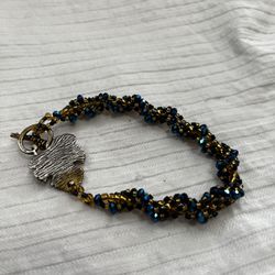 Handmade Blue/Gold Bracelet