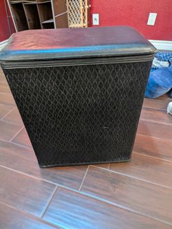 Black clothes hamper