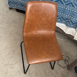 Brown Leather Desk Chair 