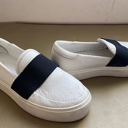 Ugg Leather Black And White Women Shoes 6