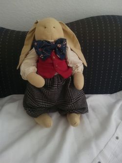 Vintage Stuffed Easter Bunny