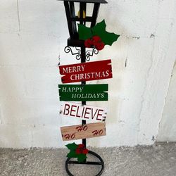  Cheistmas  Vintage Lantern Decor Handcrafted Metal One Of A Kind Yard Art 