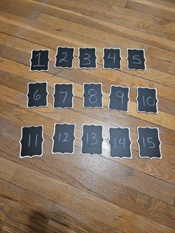 Table Numbers, Picture/Card/Menu Holder, String Lights