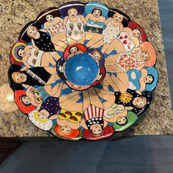 Funseekers Large Platter And Dip Bowl By Janis Joplin