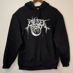 Chelsea Grin Band 2010 Double Sided Black Hoodie Skull Antlers Large