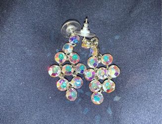 iridescent dangly earrings