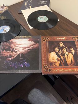 Jackson Browne Running On Empty + Bread Lost Without Your Love Vinyl LP Lot 1977