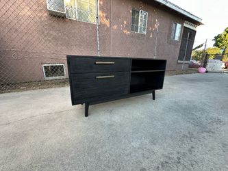 Crate and Barrel Mid Century Modern Media Console Entertainment Center Tv Stand Cabinet Sideboard Credenza