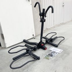 $115 (New) Heavy Duty 2-Bike Rack, Wobble Free Tilting Electric Bicycle Carrier 160lbs Capacity, 2” Hitch 