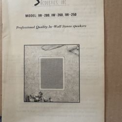 Studio Acoustics Indoor In-Wall IW-260 80w Home Theater Speakers - White