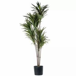 Potted Dracaena Artificial Plant 48” Tall – Decorative Indoor Plant
