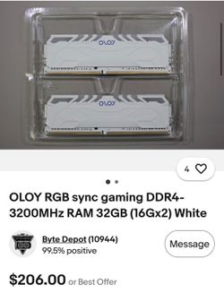 16 Gb (each) Ram sticks