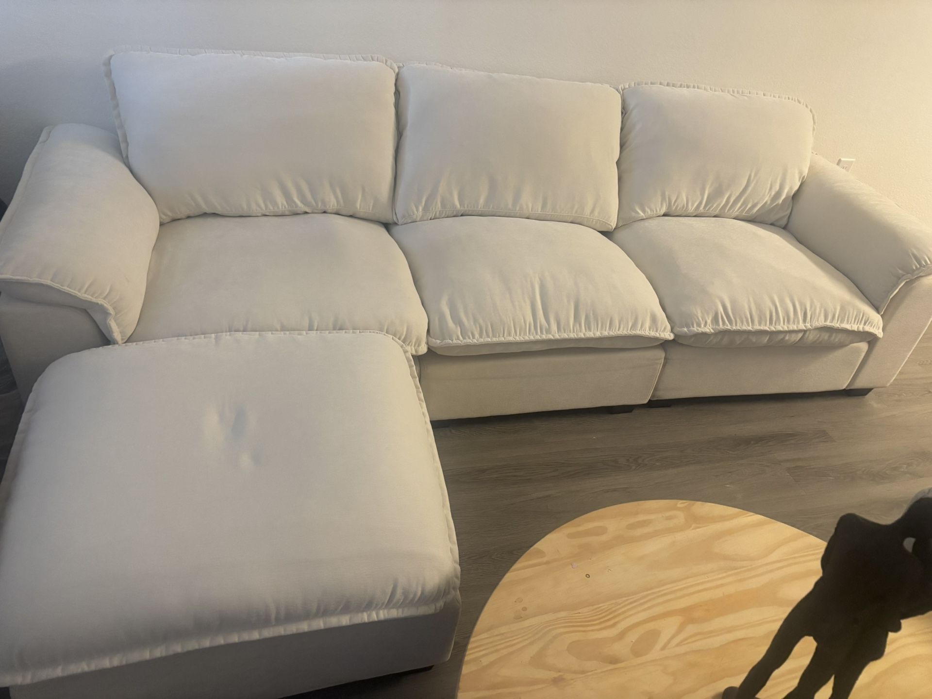 Free Delivery - Small Beige Cloud Couch Sectional