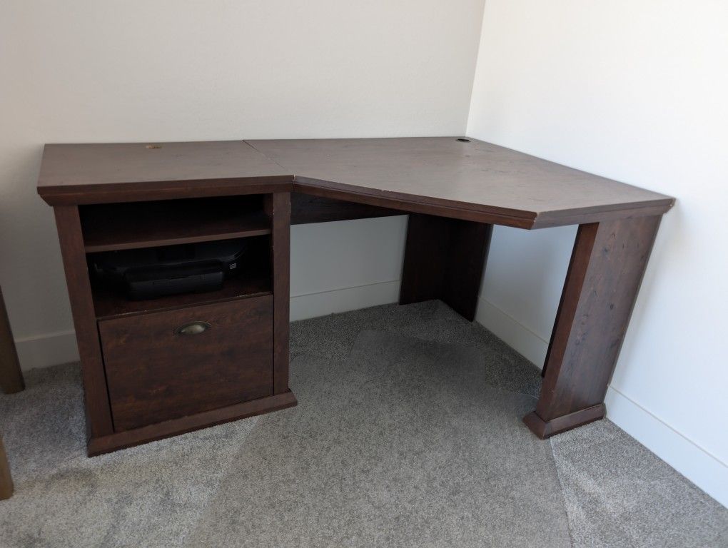 Corner Wood Desk