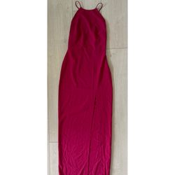 Pink MIDI Split Dress