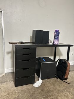 IKEA desk and mirror