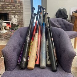 7 Used Baseball Bats $30 For All,   $8 For Each