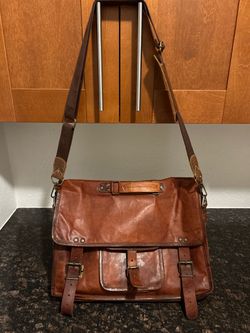 Komal's Passion Leather Vintage Messenger Bag – Distressed Brown Leather Laptop Briefcase bag