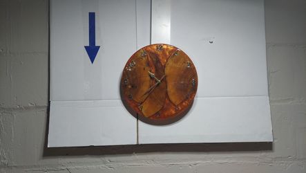 Epoxy Resin Wood Clock Hand Made Echo A Mano 