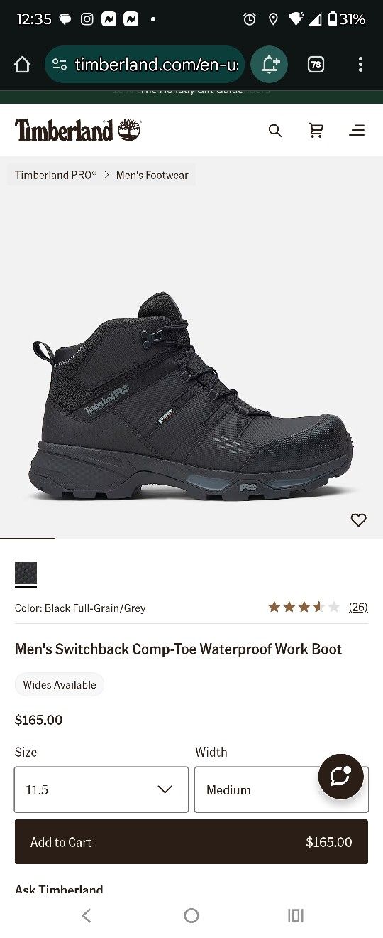 Timberland Pro Switchback LT Composite Workboot