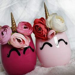 Unicorn makeup brush holders