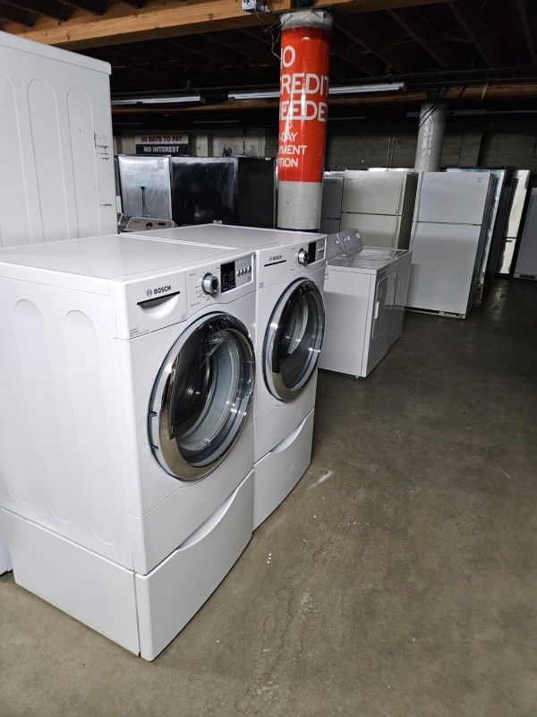 Blow Out Sale Warehouse Full Of Nice Like Brand New Washer Dryer Fridge Stove Oven Stackable Free Warranty Only 55for Financing 90day To Pay