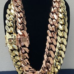 Super heavy 1.4kg each necklace handcrafted Miami Cuban necklace 🔥🔥🔥