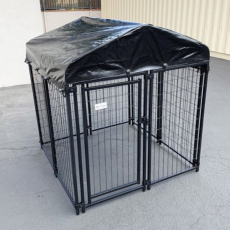 Brand New $155 Heavy-Duty Kennel with Cover (4 x 4 x 4.5 FT) Dog Cage Crate Pet Playpen