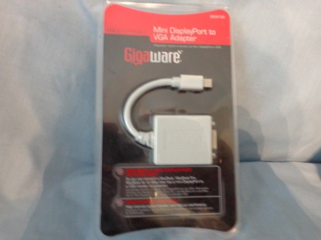 Mac GigaWare Mini Display Port to VGA Adapter Male-To-Female